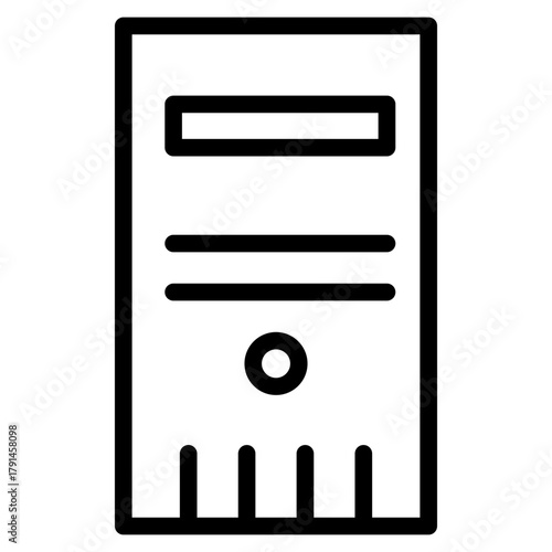 Computer case icon pc dekstop tower 