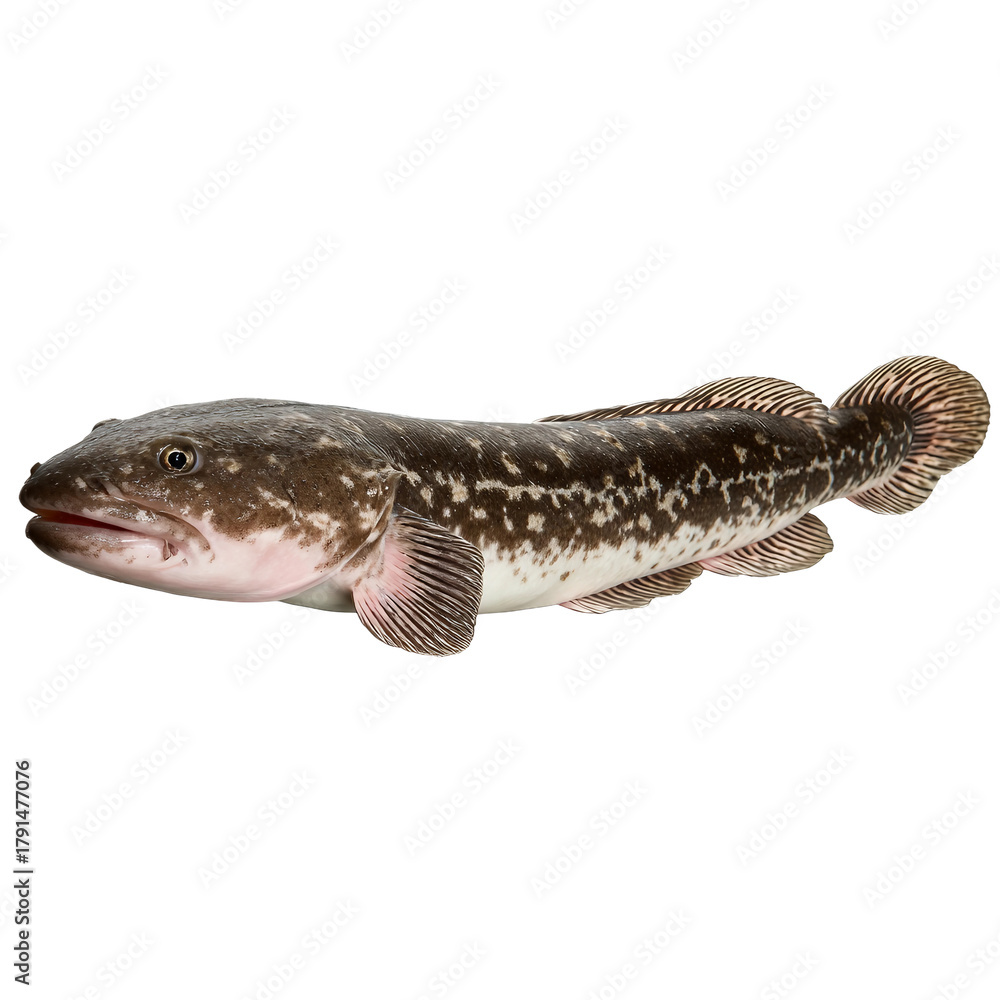 Fototapeta premium eelpout, no background, PNG, photograph assets.