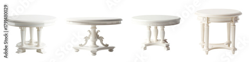 Elegant collection of classic side tables for upscale interior design projects, showcasing vintage charm and timeless style for luxurious living spaces and refined aesthetics