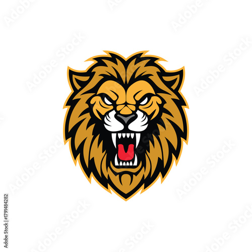 E sport Lion Logo emblem vector design templates simple and modern concept, isolated on white background