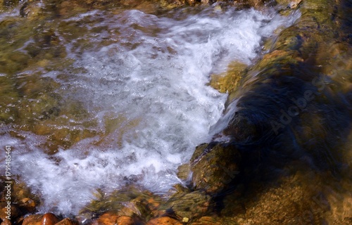 waterfall in autumn forest