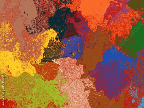 A colorful abstract background with marbled, fluid-like textures.