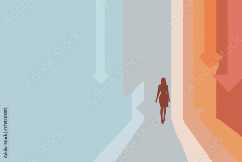 Clean vector illustration depicting leadership and symbolic authority