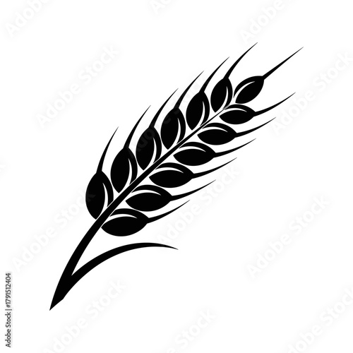 Black wheat ear silhouette