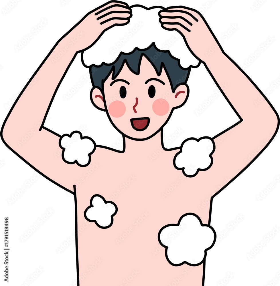 Obraz premium man washing