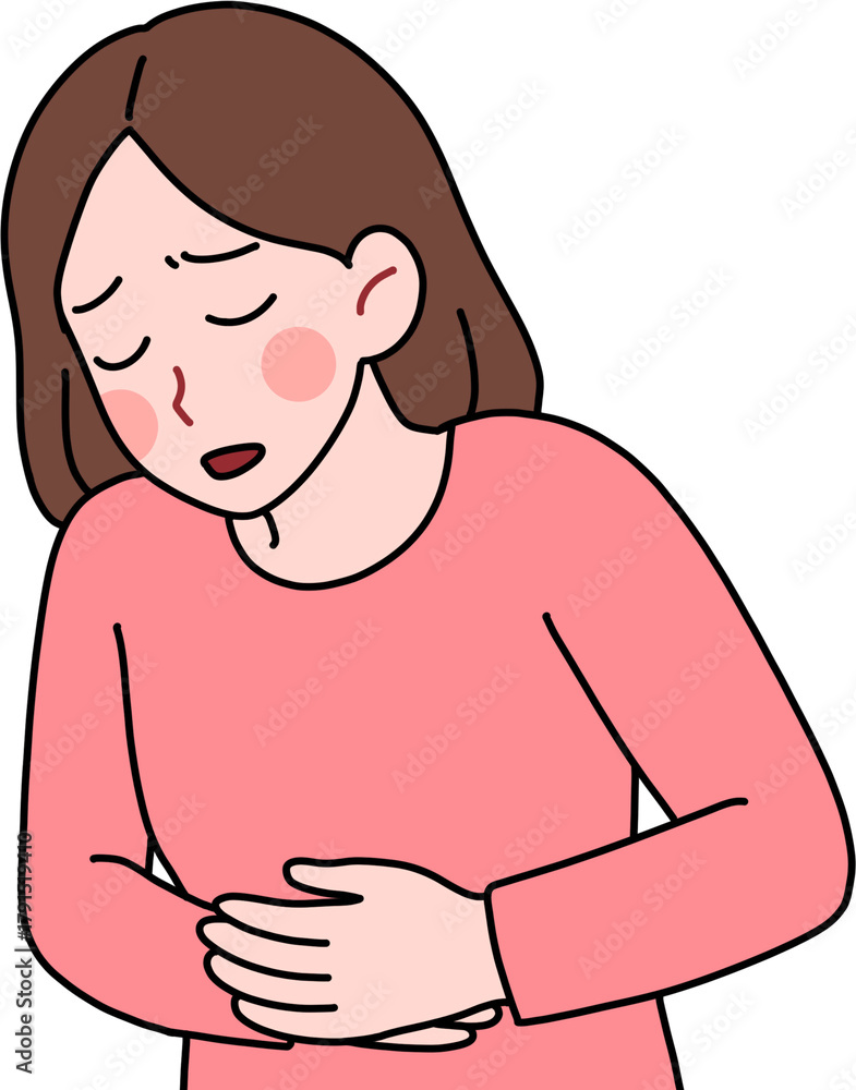 Obraz premium stomachache