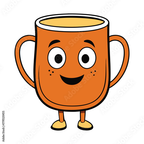 A stylized tea mug with elegant curves and artistic design, showcasing a cozy charm and modern touch—perfect for sipping hot tea and enjoying relaxing moments.
