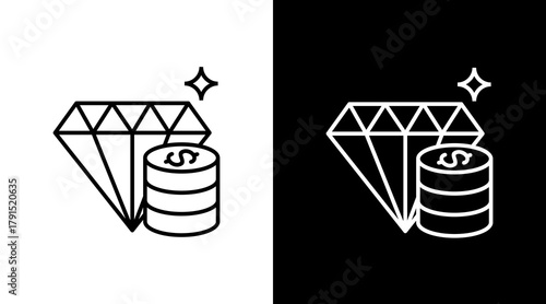 Riches  White Icon Set Design
