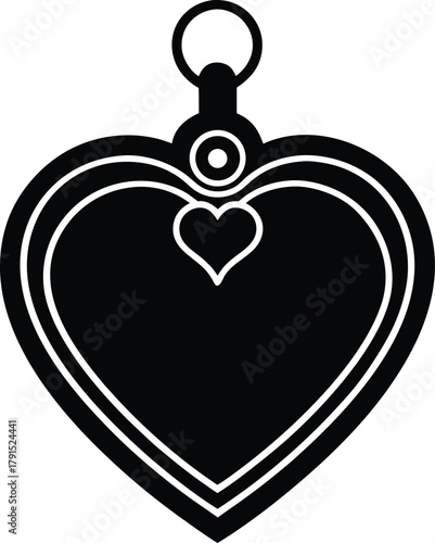 Heart shaped locket icon design
