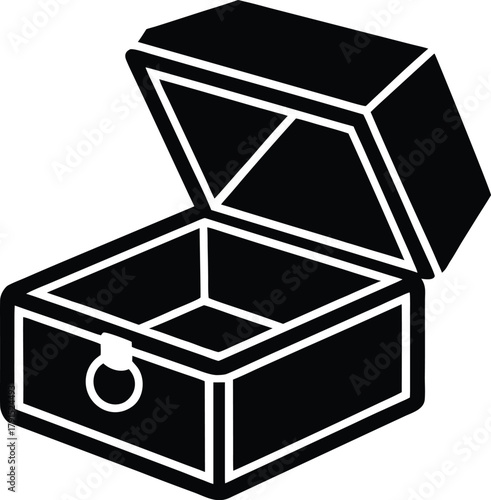 Elegant jewelry box icon with intricate details and classic design