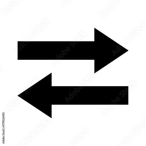 Two opposing arrows, one pointing right and one pointing left