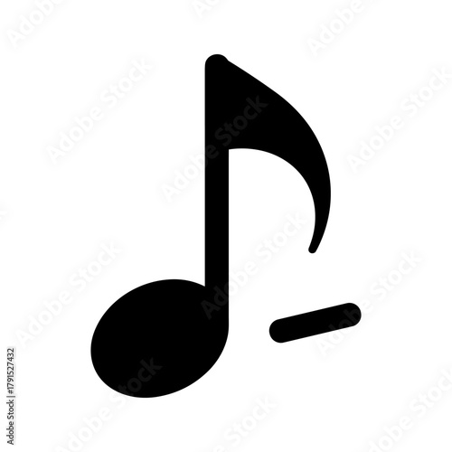 Musical note symbol, representing music, sound, and melody