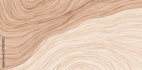 Fundo abstrato com linhas orgânicas em tons terrosos e bege, design moderno e minimalista.
