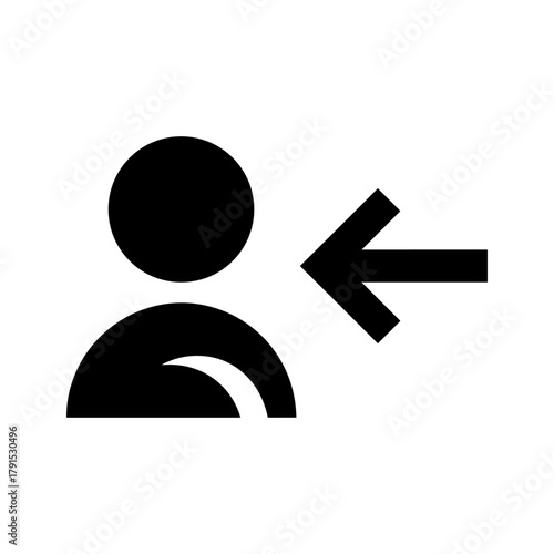 User login icon with arrow pointing left