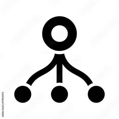 Abstract representation of a hierarchical structure or branching network