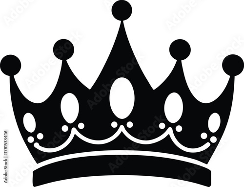 Elegant royal tiara icon for royalty and luxury designs