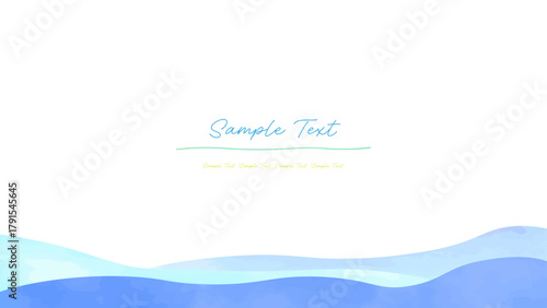 波をイメージした水彩風フレーム