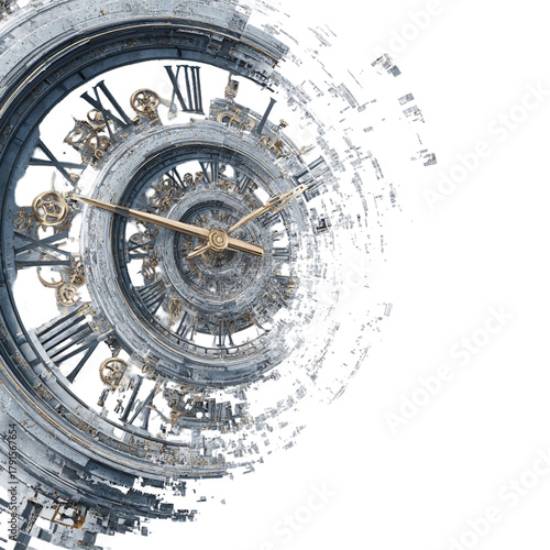 Time Fracture Background Abstract Illustration Isolated