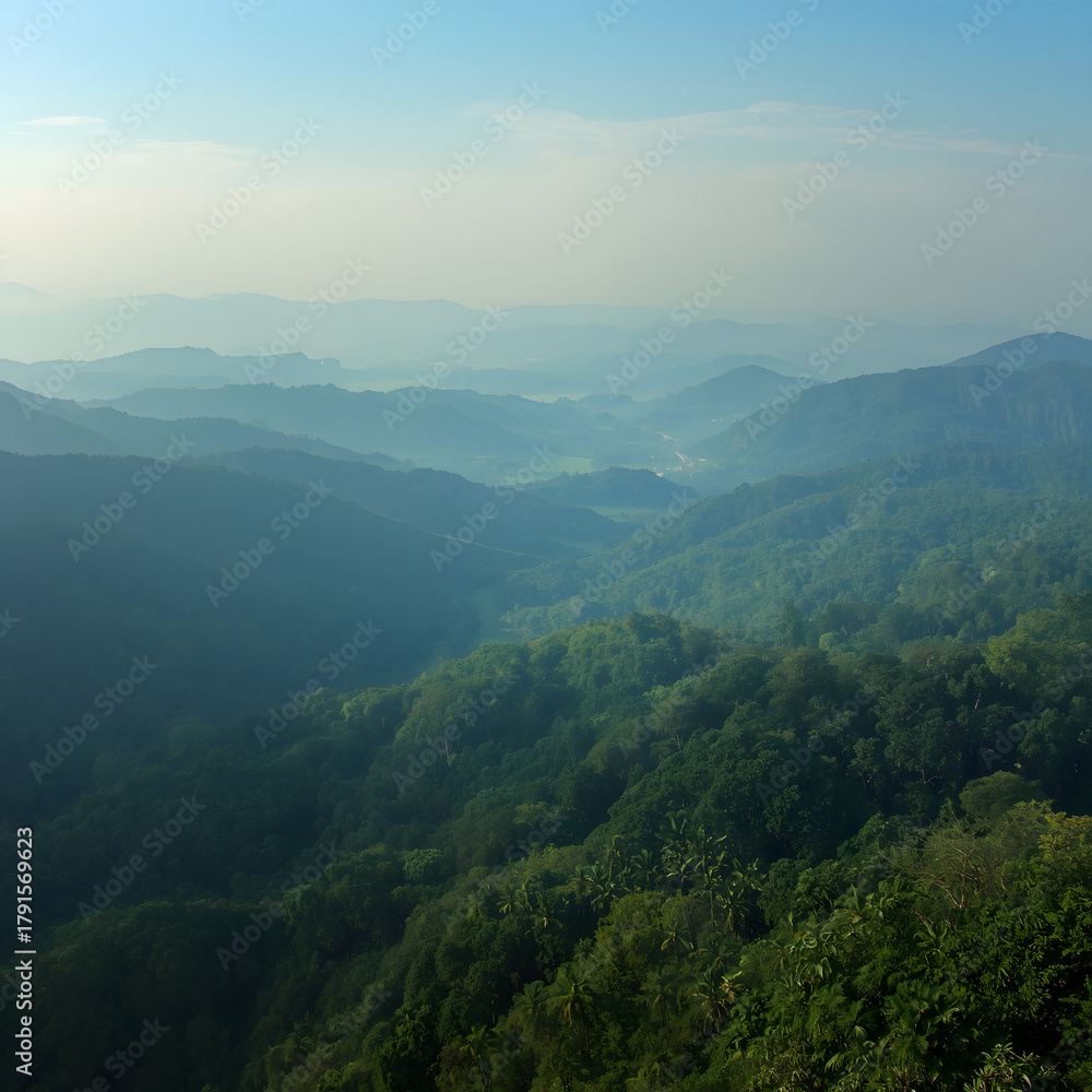 Obraz premium mountain landscape in the morning