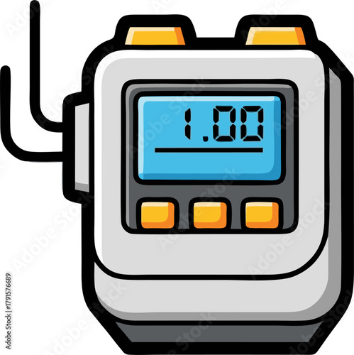 Digital Pedometer Device for Step Counting and Fitness Tracking.