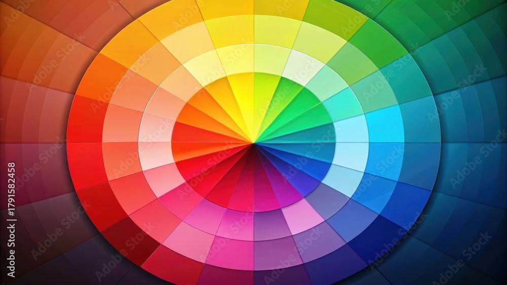 Obraz premium Vibrant colorful circular color palette design for graphic design and digital art