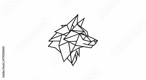 abstract polygon wolf