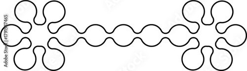 Extended linear composition of multiple outlined circles aligned in an ultra-long horizontal row.
