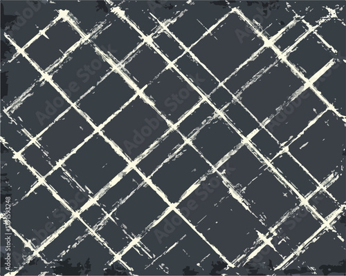 Abstrakter Vektor-Hintergrund mit schmutzigen, überlappenden Linien und grunge Textur