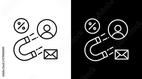 Lead Magnet  White Icon Set Design