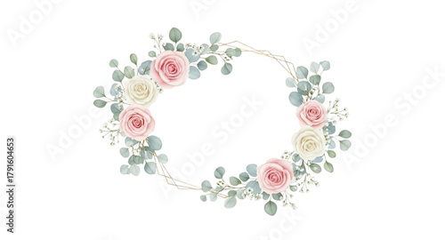 floral frame with flowers