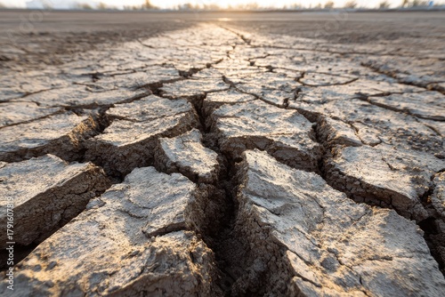 Cracked Earth Surface, Drought, Dry Land, Global Warming.