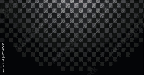 Abstract checkered dark background with a subtle brushed metal texture and gradient.