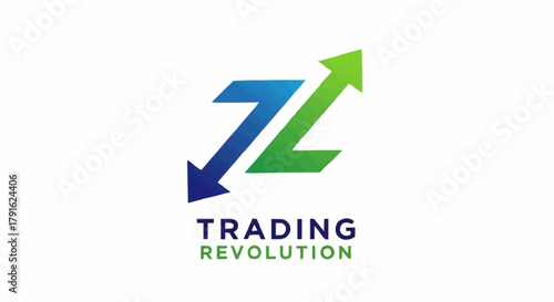 Trading Revolution Logo with Upward and Downward Arrows.