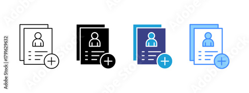Register icon set multiple style collection