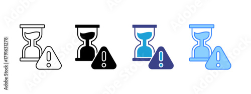 Deadline icon set multiple style collection