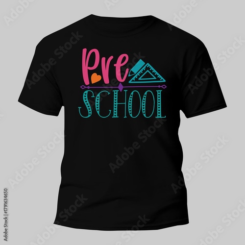School typography t shirt for print