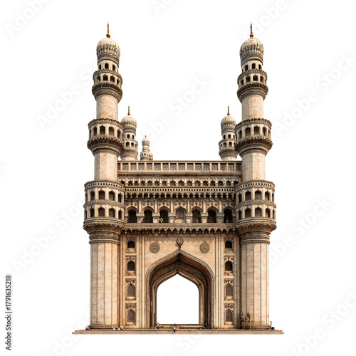 The charminar, iconic monument and mosque in hyderabad, india