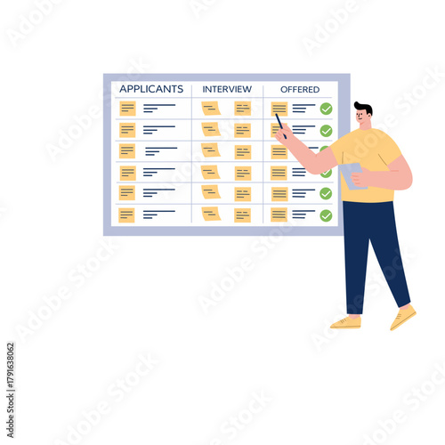 assessing new employee interviews Illustration