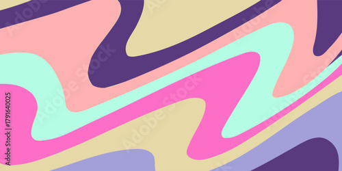 Wave y2k background for retro design. Liquid groovy marble pink background. Purple y2k pattern in modern style pink. Psychedelic retro wave wallpaper