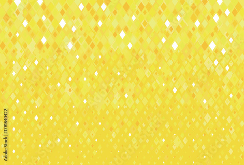 背景素材 黄色 キラキラ グラデーション 輝き 四角形パターン  菱形 斜めバックグラウンド