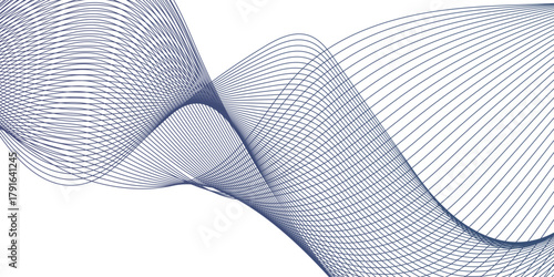 Energy abstract smooth blue gradient frequency. isolated element creative blend curve flow line technology. modern white web banner. vector beautiful waveform light music energy design.	
