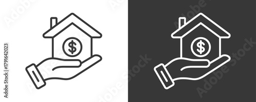 Real Estate Icon Set Vector Collection Isolated In Black And White