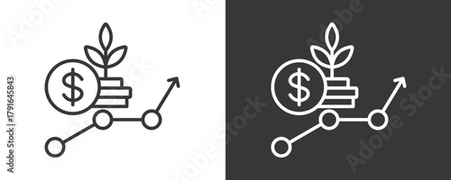 Invesment Icon Set Vector Collection Isolated In Black And White