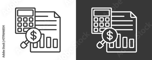 Accounting Icon Set Vector Collection Isolated In Black And White