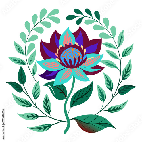 Exquisite floral design with vibrant colors and artistic flair, perfect for branding, invitations, and creative projects needing a touch of elegance