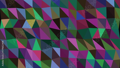 Abstract geometric triangular background with various colors and shapes