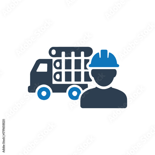 Cargo Truck Driver Icon