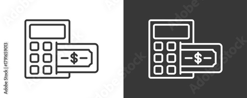 Budgeting Icon Set Vector Collection Isolated In Black And White