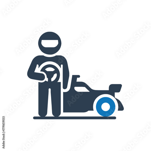 Racing Driver Profession Icon