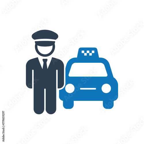 Taxi Driver Profession Icon